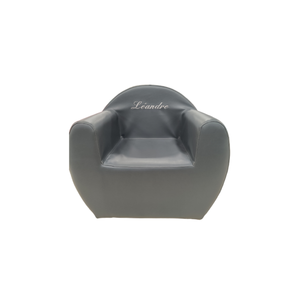 FAUTEUIL CLUB  MOUSSE ENFANT AVEC BRODERIE HT ASSISE 28 CM