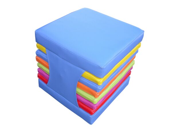 POUF GALETTE MOUSSE MULTICOLORES